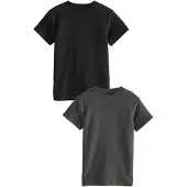 Next Maillot de corps gris chiné / noir