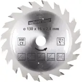 Wolfcraft 1 lame de scie circulaire HM, 20 dents ø130mm