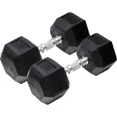 Orange Gym Ensemble d'Haltères Orange Gym Hex Dumbbell 2 x 2 KG Noir