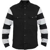 John Doe Motoshirt Prison, chemise/veste textile ,Noir/Blanc ,L