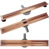 REA Drain Linéaire Neox Slim Pro Brushed Copper 60