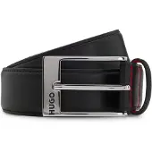 HUGO pour homme. 50541174 Ceinture Specchio noire (95 cm), Casuel, Cuir