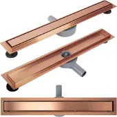 REA Drain Linéaire Neox Pro Brushed Copper 90