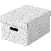 Esselte Boîtes de rangement - - Format M - Lot de 3 - Carton recyclé - Blanc