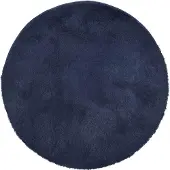 vidaXL Tapis Shaggy à poils longs NAVARRA bleu marine 160x160 cm Polyester