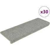 vidaXL Tapis d'escalier autocollants 30 pcs 65x21x4 cm vert
