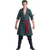 MOM Roronoa Zoro One Piece Kids Costume Vert 10-12 Years