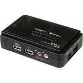 StarTech.com 2 Port Usb Kvm Switch W/ Audio & Cables Noir