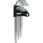 VAR Professional Hex Wrench Set Tool Argenté
