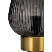 Pauleen Crystal Gloom lampe de table max40W E27 verre fumé/laiton 230V verre