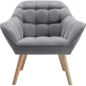 Vente-unique Fauteuil Droit Gris
