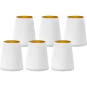 Stölzle Elements Power gobelet 380ml blanc/or, Verres, Blanc