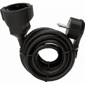 Kopp Strom câble d'extension [ Flachprise mâle - Schutzkontakt-Embrayage] noir 2 m 143505080