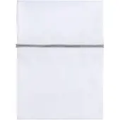 Babys Only Drap berceau ruban tricoté gris-argent mêlé/blanc