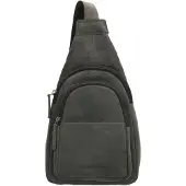 Hide & Stitches Femmes, Sac à main, & Stitches Idaho Premium Crossbody Schoudertas - Zwart - 100% Leer, Noir