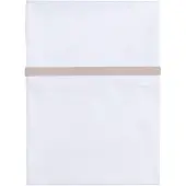 Babys Only Drap lit bébé ruban tissé caillou gris/blanc