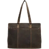 Hide & Stitches & Stitches Idaho Laptoptas 15,6 inch (38 cm) - Donkerbruin