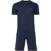 Emporio Armani Pyjama court marine / gris