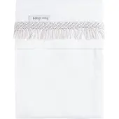 Babys Only Drap berceau ruban tissé Happiness urban taupe/ecru