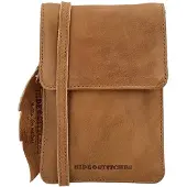 Hide & Stitches Earth Telefoontasje - Duurzaam Gelooid Leer - Tweevaks -
