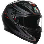 AGV K3 2.6 Syth Casque Intégral Noir/Rouge 55 unisex