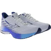 Mizuno WAVE RIDER 28 / Blanc/Bleu Etat/Bleu Mugugen / 44.5/10.0