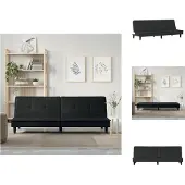 vidaXL Canapé-lit Tissu noir