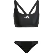 Adidas Bikini de sport '3-Stripes V-Back' noir / blanc
