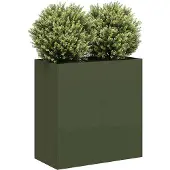 vidaXL Jardinière vert olive 80x40x80 cm acier laminé à froid
