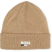 BOSS Bonnet en maille avec logo effet gomme pour enfant