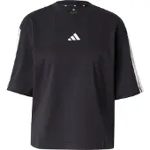 Adidas T-shirt fonctionnel 'ESSENTIALS 3-STRIPES BOYFRIEND' noir / blanc