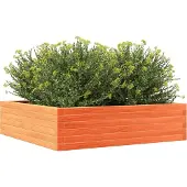vidaXL Jardinière cire marron 90x90x23 cm bois de pin massif