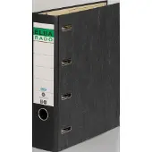 Pierre by Elba Double file rado, largeur du dos : 75 mm, noir DIN A4, couverture papier intérieur/extérieur, dos (A4, 75 mm, 1 pcs)