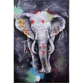 MCW Peinture à l'huile Eléphant -H25 peinte à la main