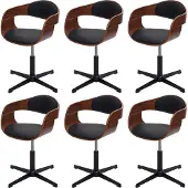 Mendler Chaise de salle à manger -H46 (lot de 6)