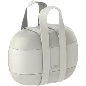Alessi Alessi-Food À Porter Boîte À Lunch Avec Trois Compartiments En Résine Thermoplastique, Gris
