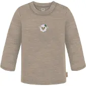 Normani T-Shirt 'Taupo' beige foncé / gris foncé / émeraude / blanc