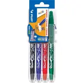 Pilot Set 4 stylos Pen Frixion Ball 07 Noir Bleu Rouge et Vert