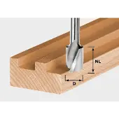 Festool 490948 - Fraises à rainurer hélicoïdale HS Spi S8 D14/20