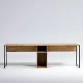 Skye Decor , Ikili Calisma Masasi L196, Bureaux, chêne, 240 x 74 x 60 cm