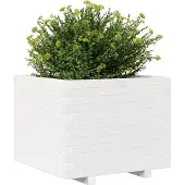 vidaXL Jardinière blanc 60x60x49,5 cm bois de pin massif