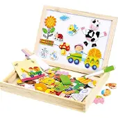 Bino Boîte à puzzles en bois (102 pièces)