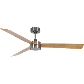 Beacon Lighting Ventilateur de plafond Climate IV nickel avec bois Ø132cm