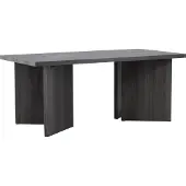 Ebuy24 Bassholmen table de salle à manger 90x180 cm noir.