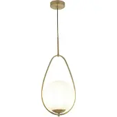 Searchlight Pendentif boule Avalon 1Lt, or avec verre opale