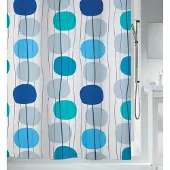 Spirella Rideau de douche Polyester MOBILE 180x200cm Bleu