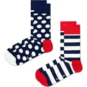 Happy socks Chaussettes '2-Pack Big Dot Socks' bleu foncé