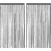 vidaXL Rideaux à fils 2 pcs. Anthracite 140x250 cm