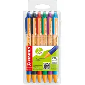 Stabilo Pointball Lot de 6 stylos bille rétractables