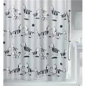 Spirella Rideau de douche Polyester ZEBI NOIR 180x200cm Noir